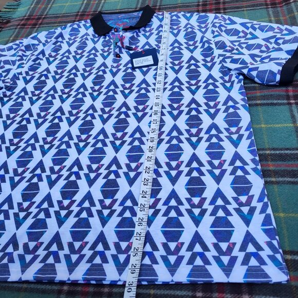 NWT Golf Shirt Aztec Pattern 3XL Size Cotton Polo Shirt - Picture 3 of 10